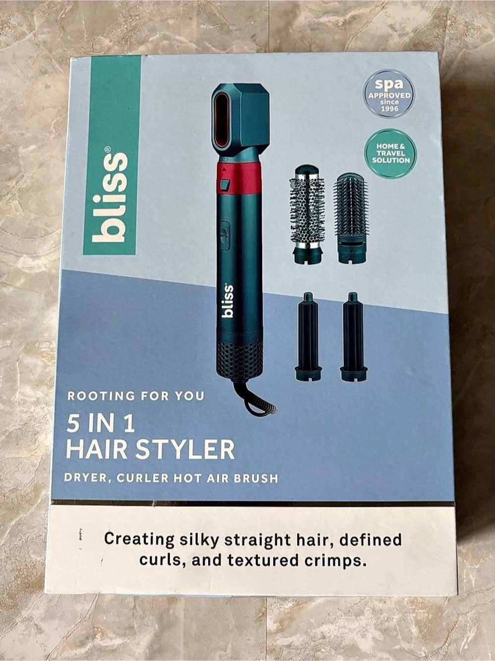 bliss 5-in-1 Brush Dryer Styler, Adjustable Heat, 3 Speeds.